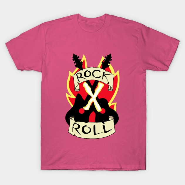 Rock X Roll Crop Top T-Shirt by artoflucas